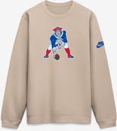 Nike Men's Nike Sand New England Patriots I-Formation Rewind Club Crew Sweatshirt
