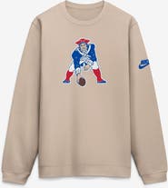 Nike Men's Nike Sand New England Patriots I-Formation Rewind Club Crew Sweatshirt