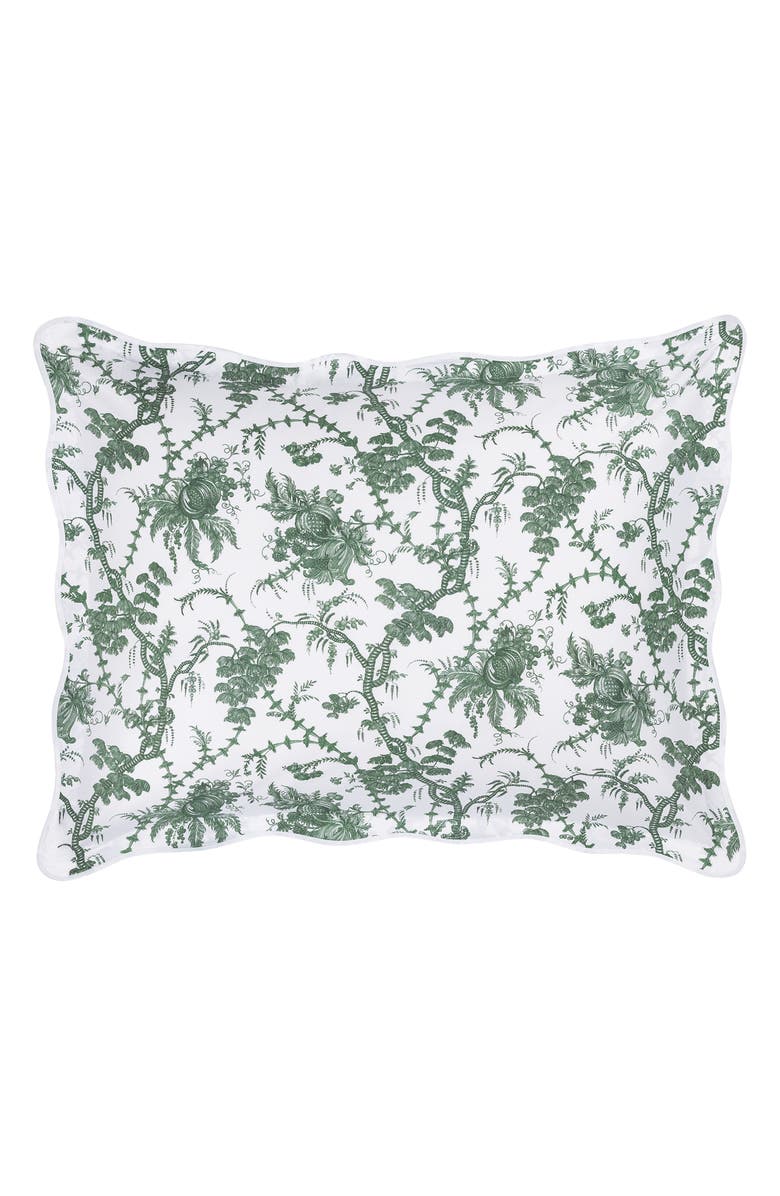 Matouk San Cristobal Cotton Pillow Sham, Main, color, Green