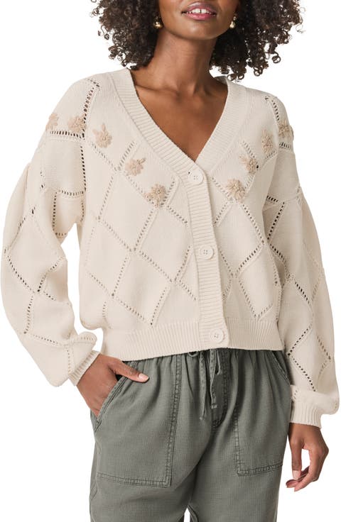 Primrose Embroidered Pointelle Stitch Cardigan