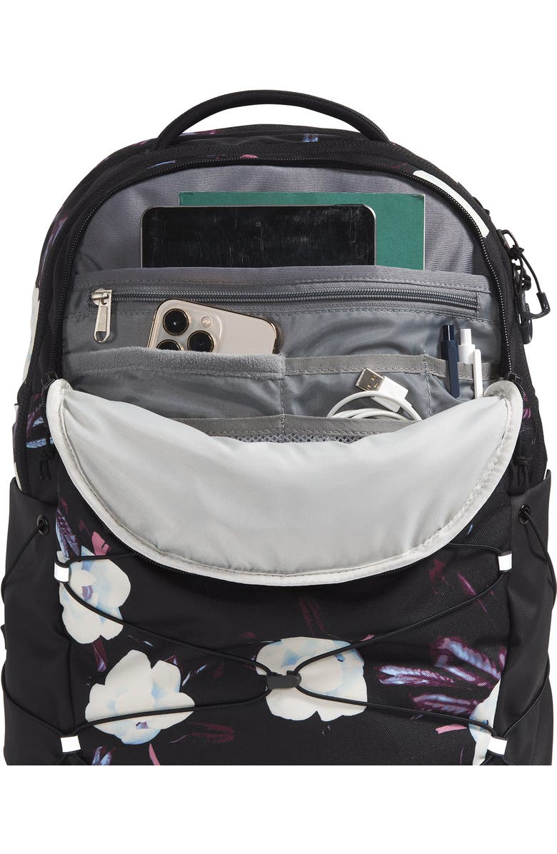 The North Face Borealis Water Repellent Backpack, Alternate, color, Tnf Black Winter Flowers Print