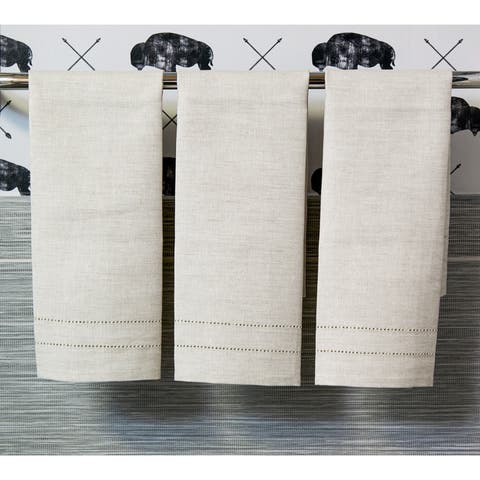 Linen Hand Towels Set of 3, 14 x 24" - Bath