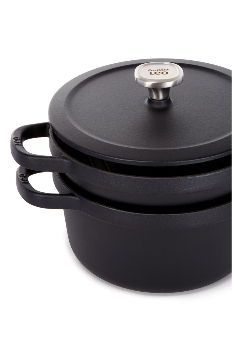 Leo Graphite 3-Piece Cookware Set, Alternate, color, BLACK