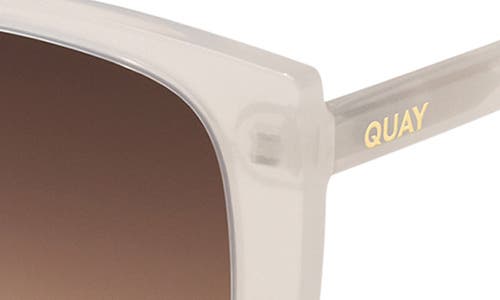 Quay Ever After 58mm Cat Eye Sunglasses In Neutral