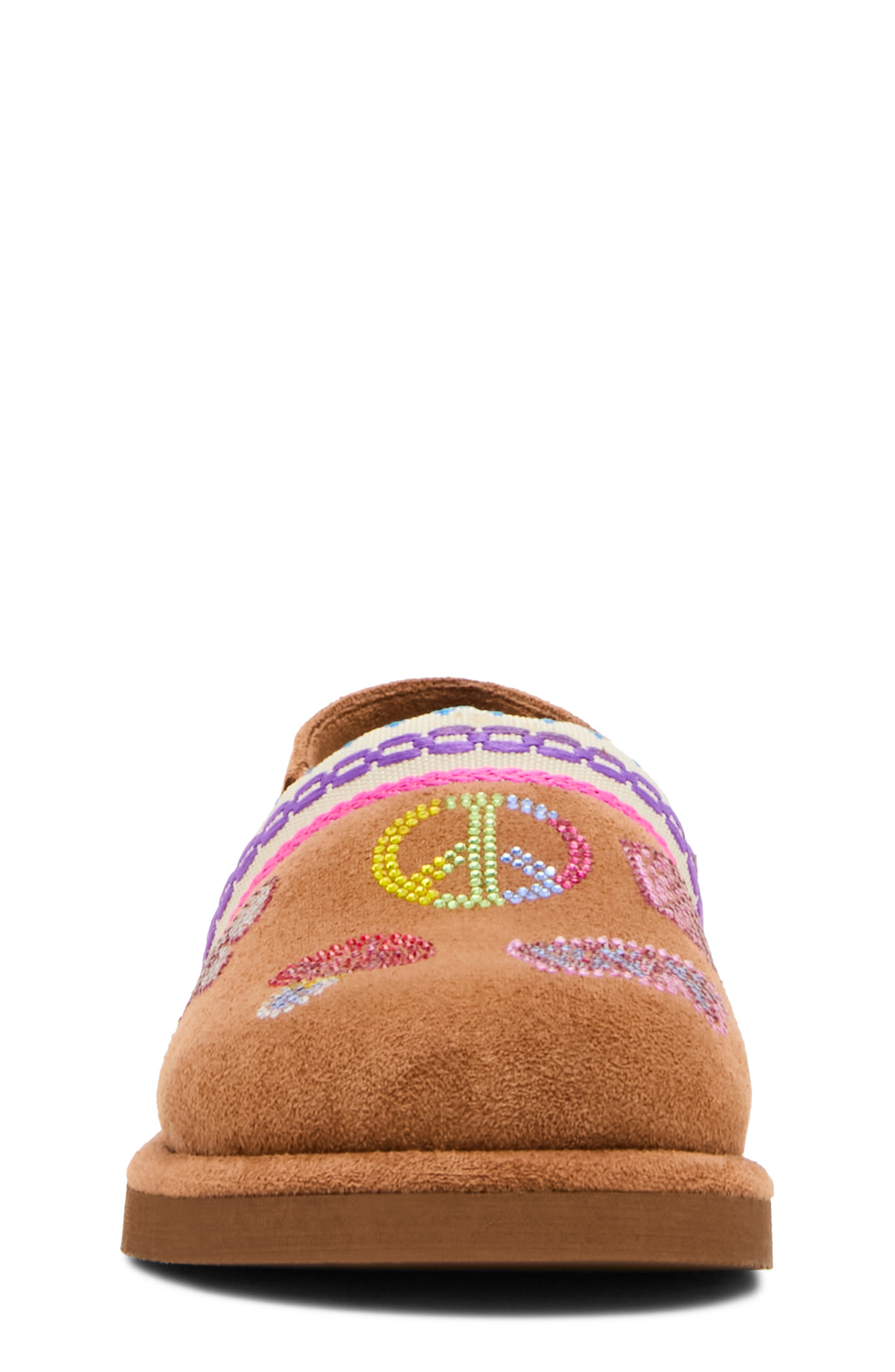 Kids' Tchip Faux Suede Clog, Alternate, color, COGNAC MULTI