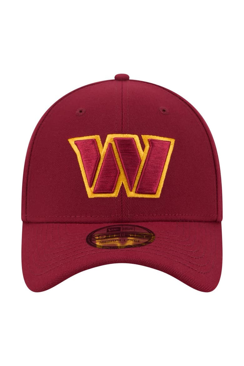 Men's New Era  Burgundy Washington Commanders Core Team 39THIRTY Flex Hat, Alternate, color, Burgundy