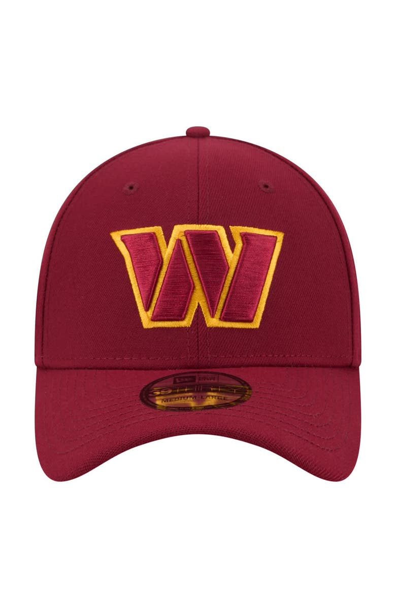New Era Men's New Era Burgundy Washington Commanders Core Team 39THIRTY Flex Hat, Alternate, color, Burgundy