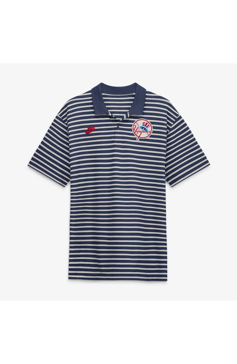 Nike Men's Nike Navy New York Yankees Cooperstown Collection Dri-FIT Victory Striped Polo, Alternate, color, Navy