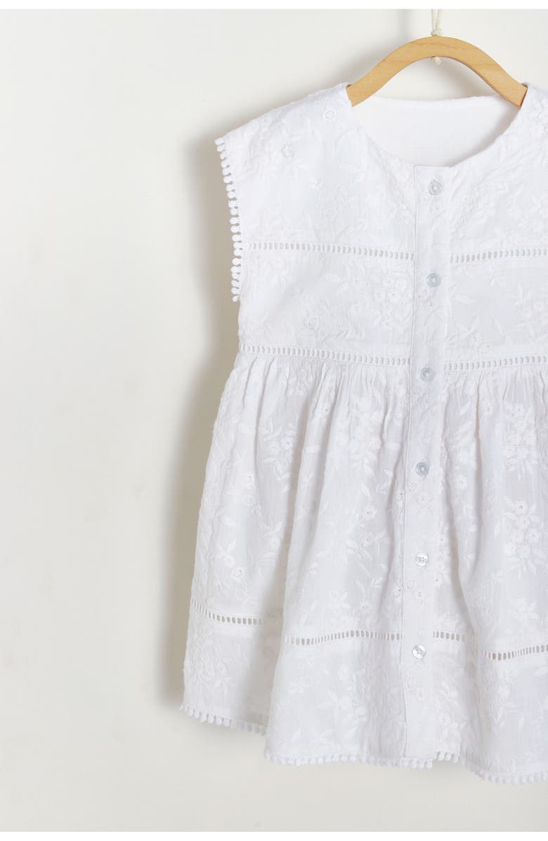 Babycottons Premium Cotton Celebration Dress for Toddler, Alternate, color, White