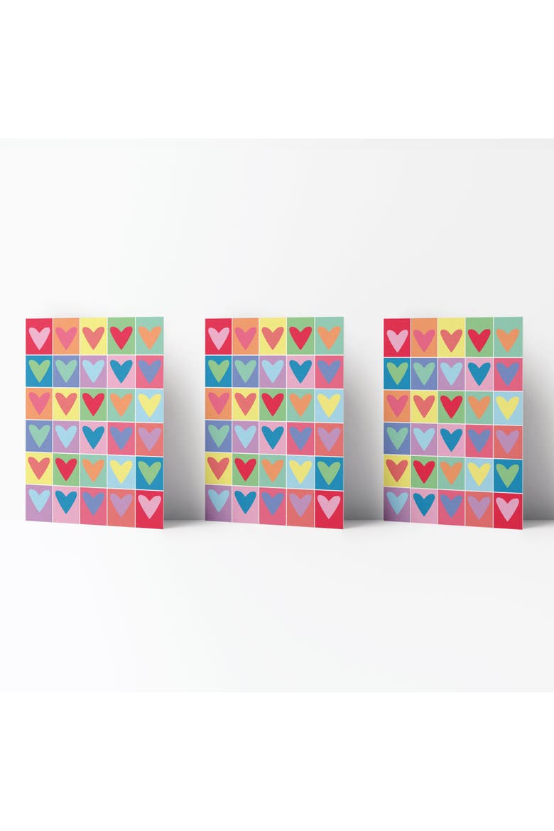Love/Valentine's Greeting Cards "Rainbow Hearts", Main, color, Multi-Pack