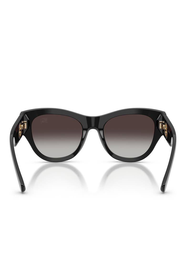 52mm Round Sunglasses, Alternate, color, BLACK / GREY GRADIENT