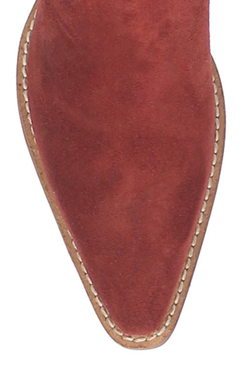 Dingo Wild Child Fringe Knee High Western Boot In Burgundy