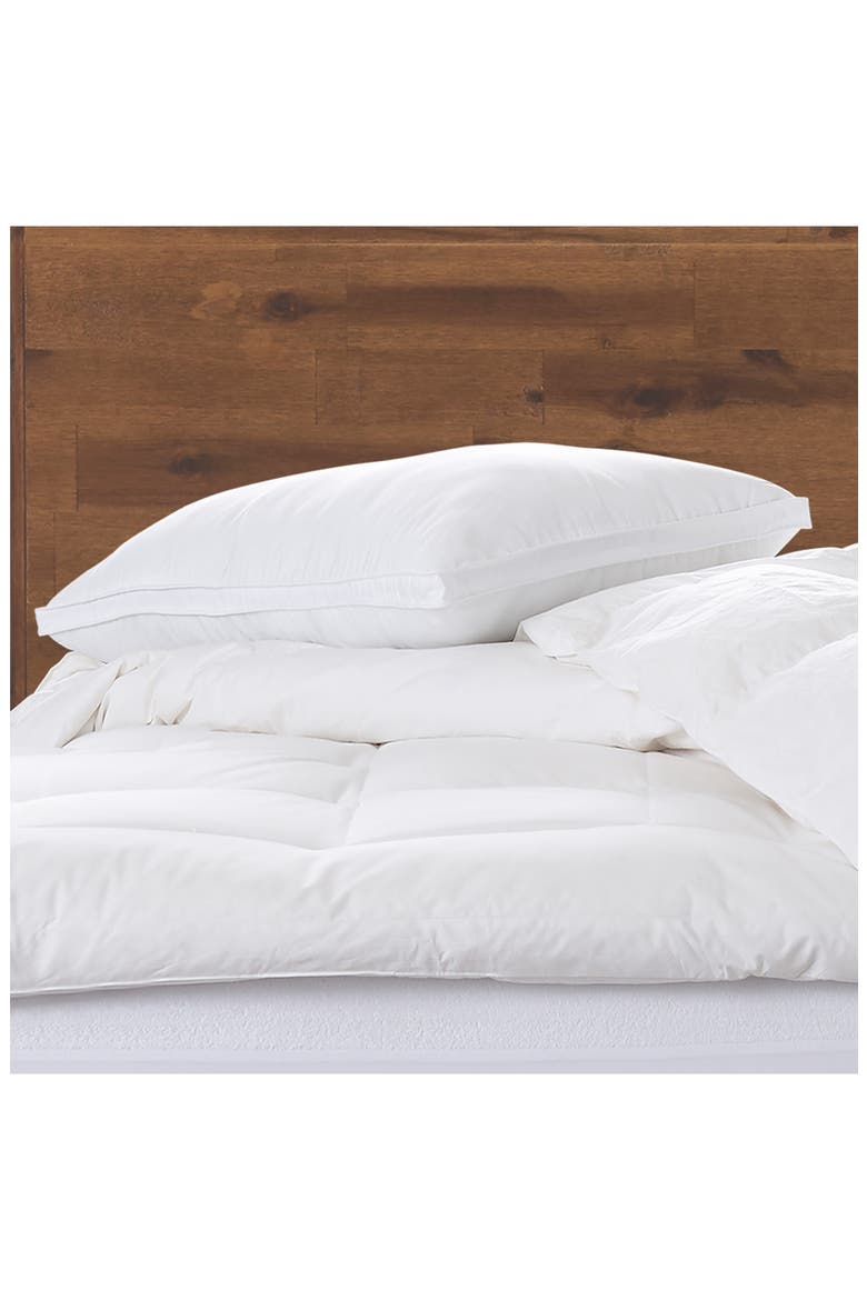 Memory Fiber Pillow Cotton Luxurious Mesh Gusseted All Sleeper Standard Pillow - 18.5"x24.5", Alternate, color, WHITE