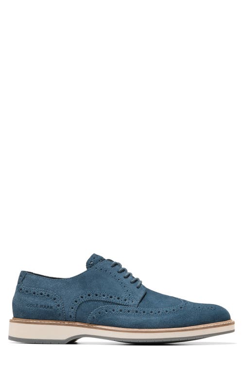 Cole Haan Morse Grand Wingtip Derby In Blue