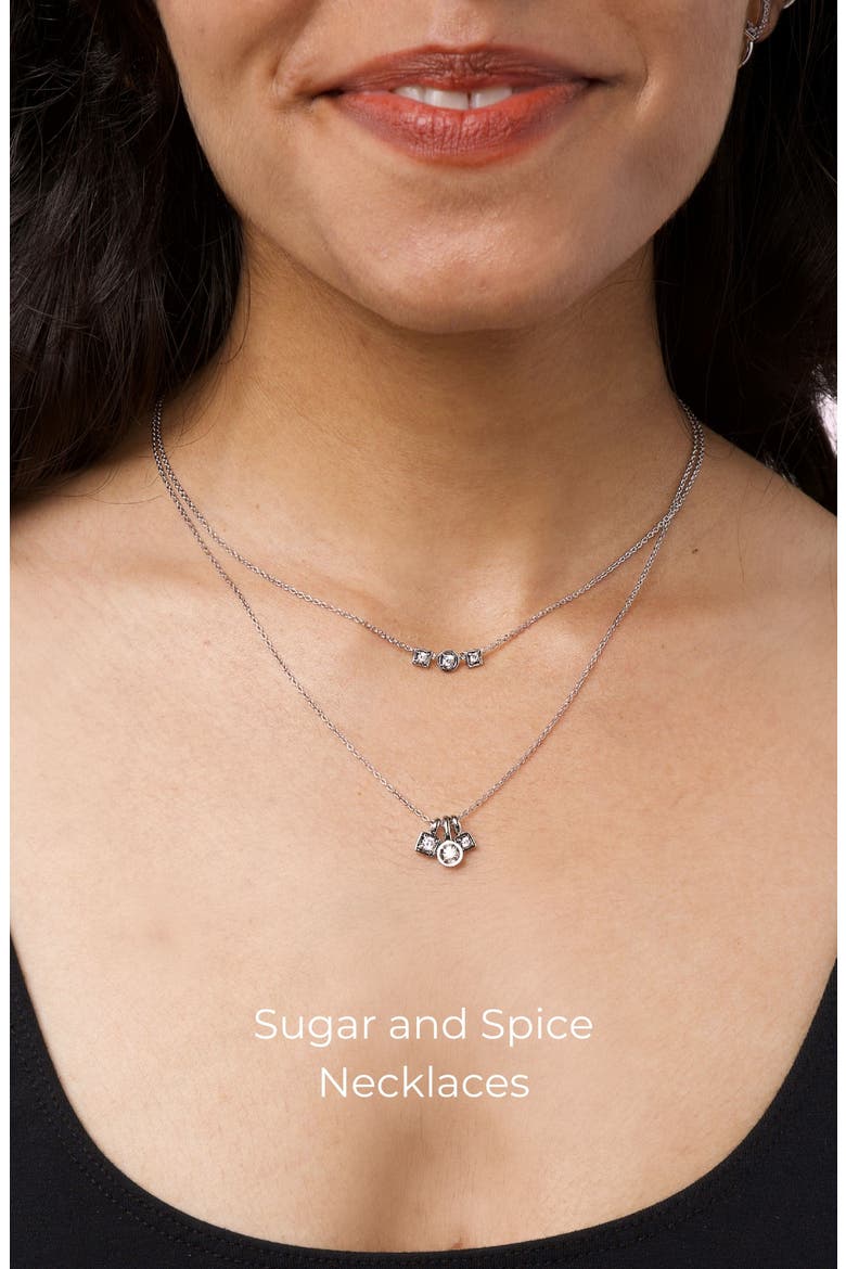 Sugar+Spice Cluster Necklace, Alternate, color, Silver