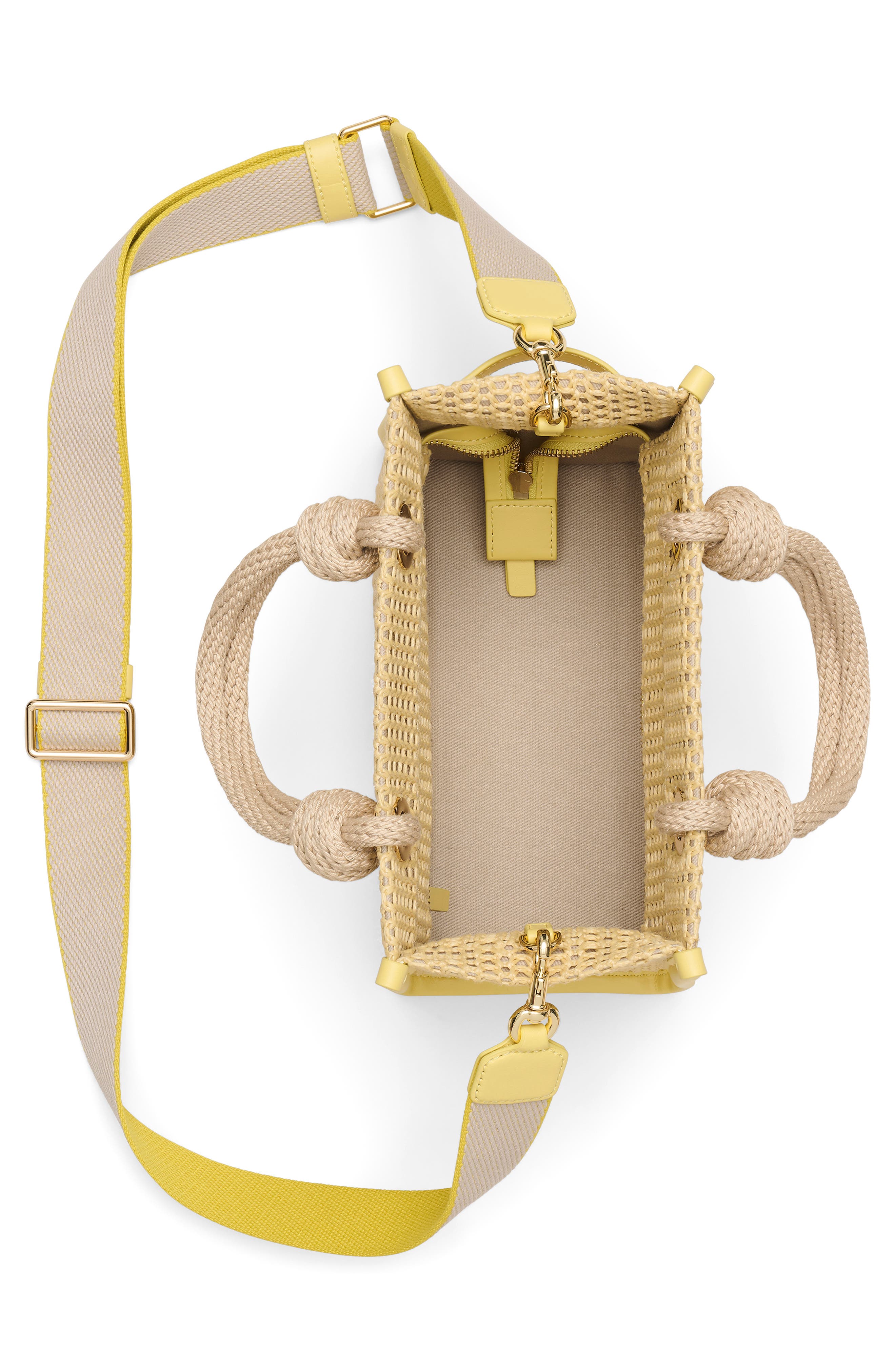 Marc Jacobs The Small Stripe Mesh Tote, Alternate, color, Natural