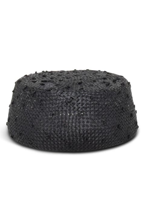 Lauren Knotted Straw Pillbox Hat