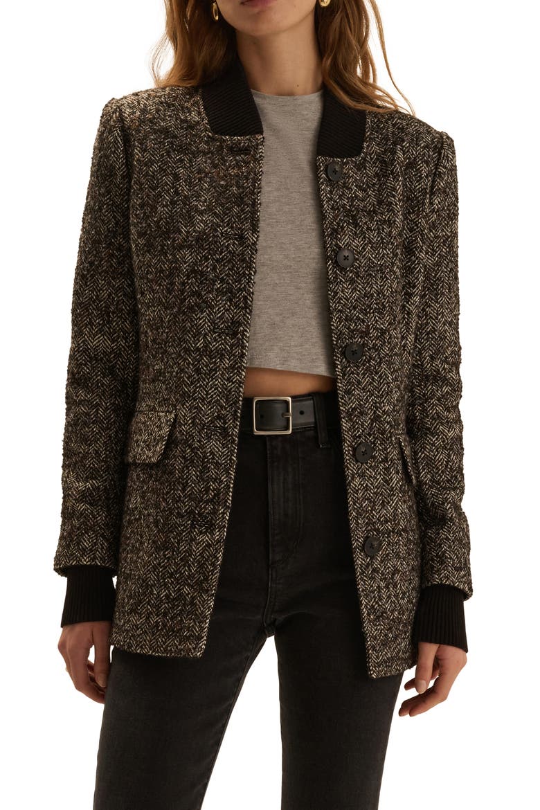 The Varsity Blazer, Main, color, SPECKLED HERRINGBO
