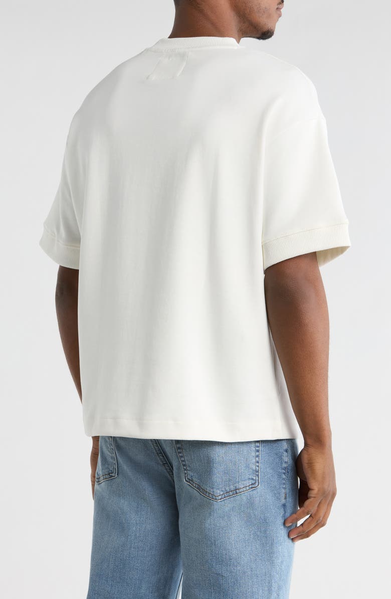 DENIM AND FLOWER Knit T-Shirt, Alternate, color, Off White