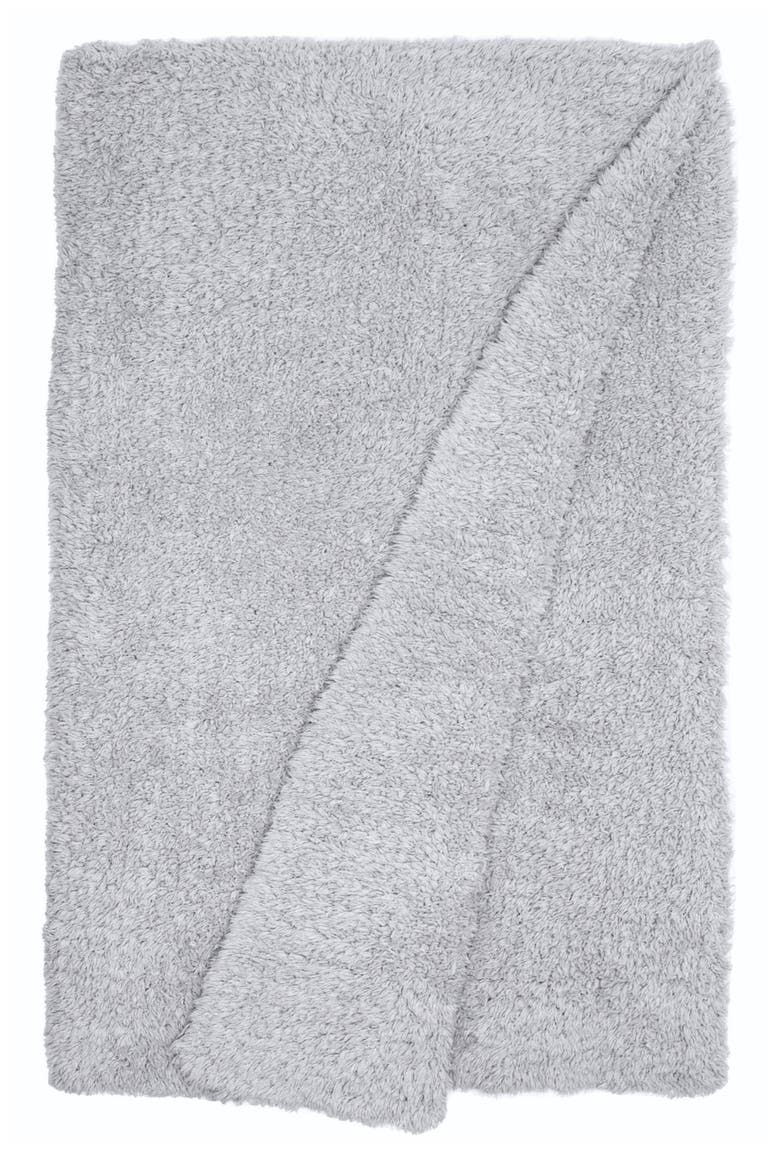 Plush Throw Blanket, Main, color, SILVER