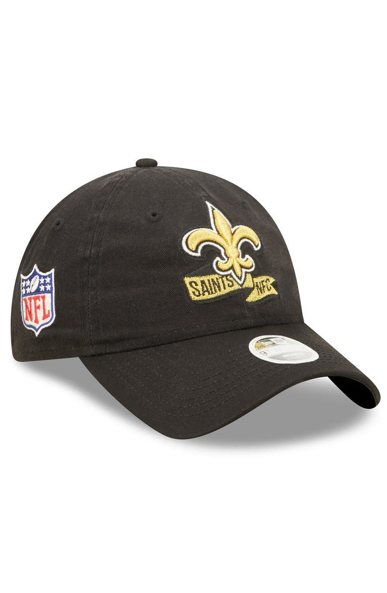 New Era Women's New Era Black New Orleans Saints 2022 Sideline Adjustable 9TWENTY Hat, Main, color, 