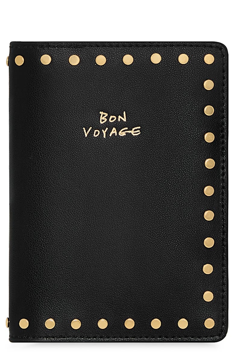 Rebecca Minkoff Bon Voyage Leather Passport Case, Main, color,