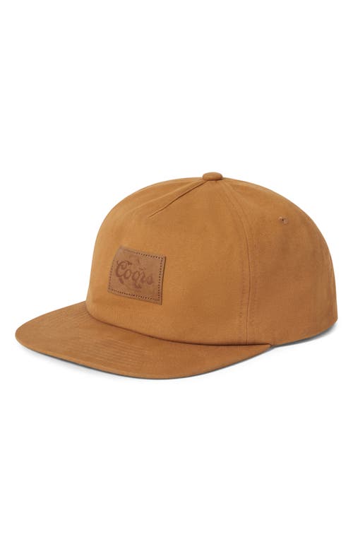 Brixton X Coors Wayne Cotton Baseball Cap In Washed Copper