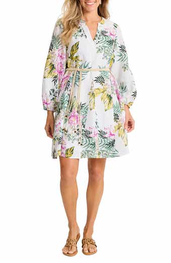 Petal of Luxury Long Sleeve Linen Dress