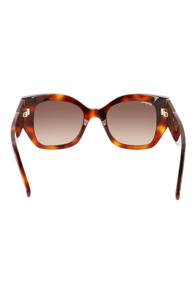 Gancini 51mm Gradient Modified Rectangular Sunglasses, Alternate, color, CLASSIC TORTOISE