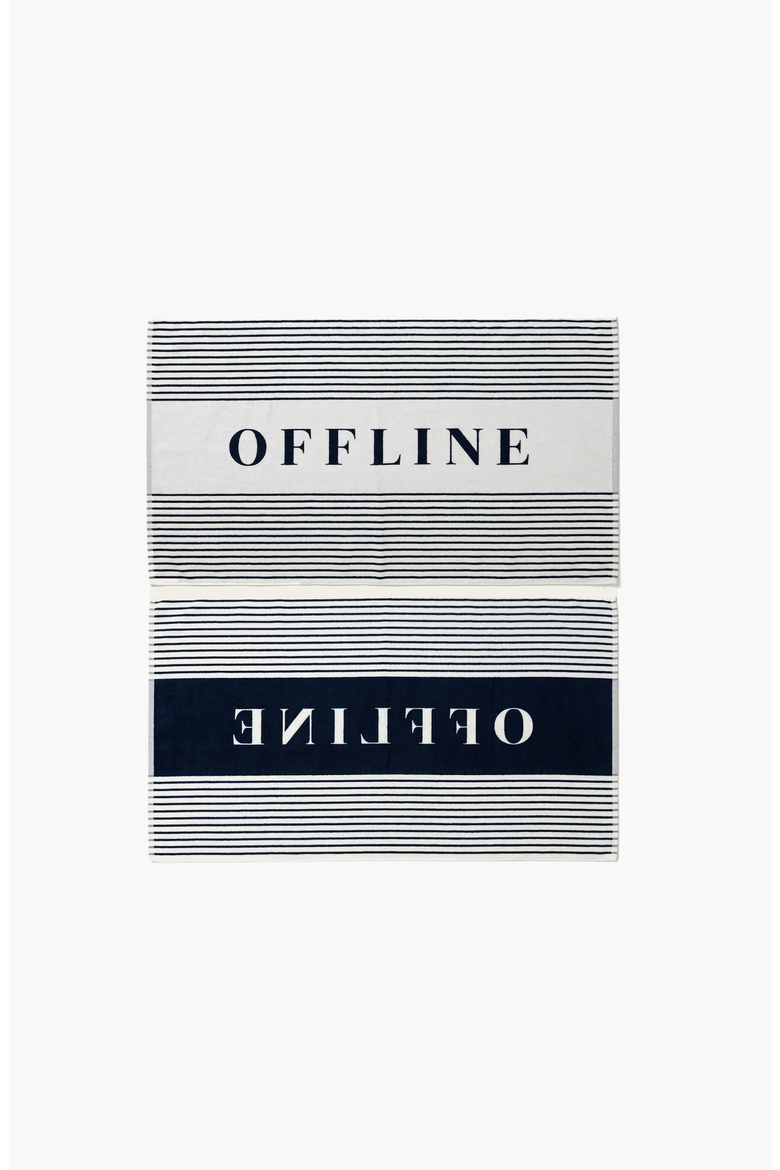 Offline 2-Piece Beach Towel Set, Alternate, color, Navy / White