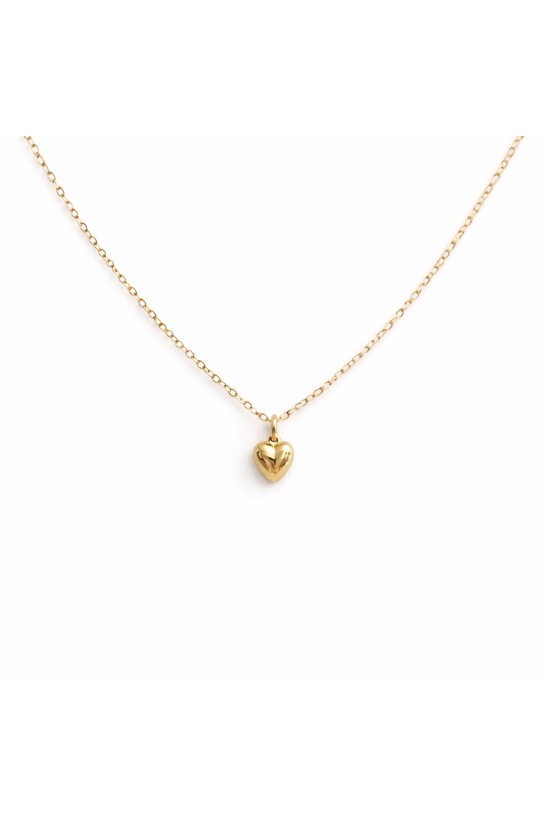 Lou Puff Heart Necklace, Main, color, 14k Gold Fill - 16-18"