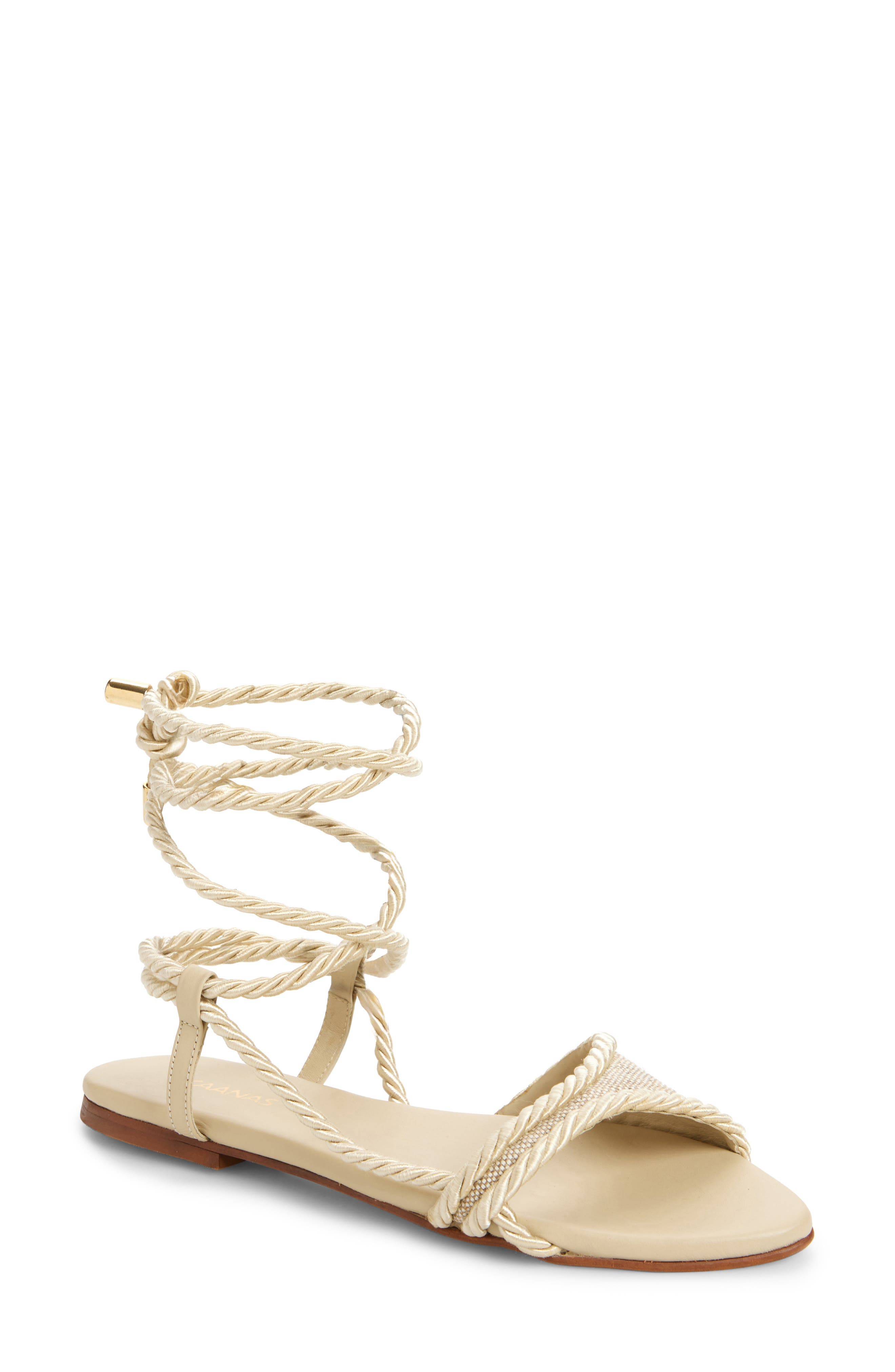 Kaanas Alenna Asymmetric Ankle Strap Sandal, Main, color, 