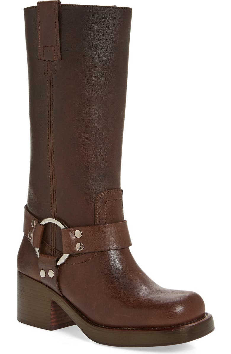Jeffrey Campbell Reflection Western Boot, Main, color, Brown Distressed Silver