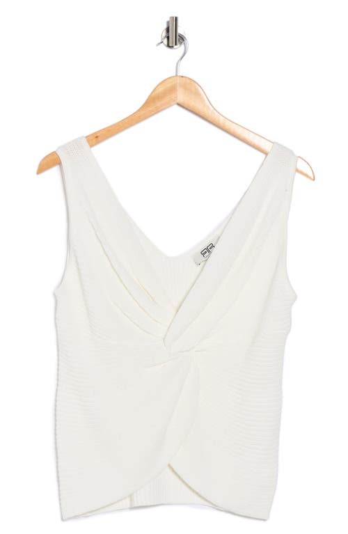 Robert Rodriguez Joyce Twist Front Knit Tank In White