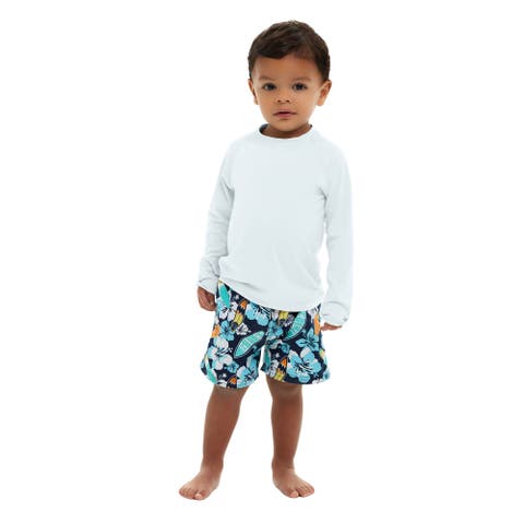 Toddler's Long Sleeve Crew Neck Top for Sun and UV Protection