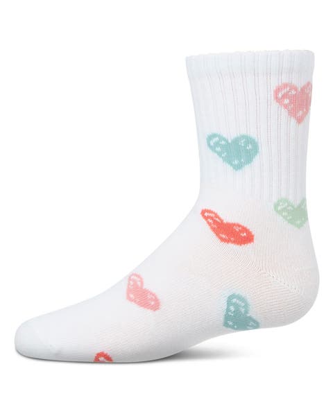 Ribbed Graffiti Heart Crew Sock (Little Kid & Big Kid)