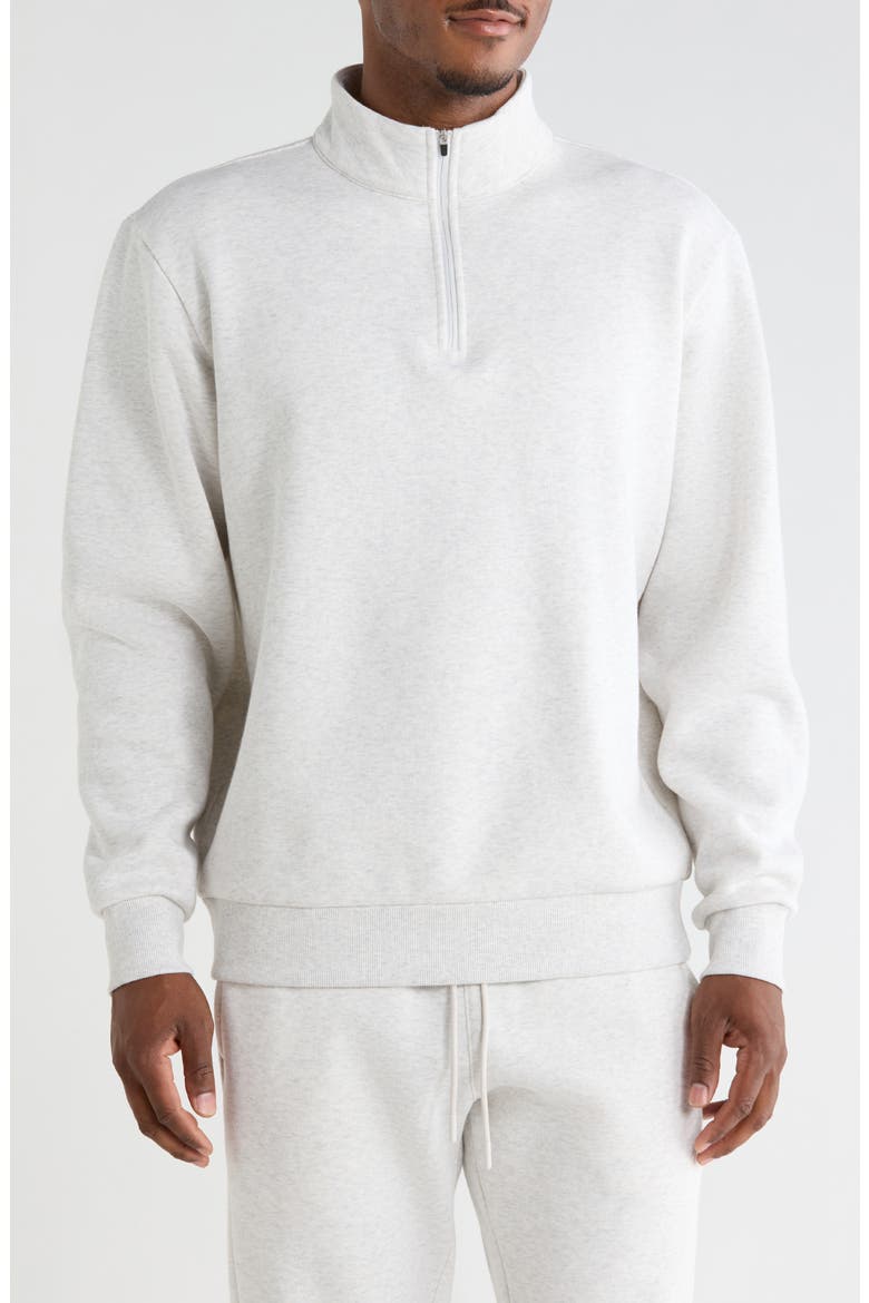 Freeform Fleece Quarter Zip Pullover, Main, color, GREY OYSTER LIGHT HEATHER