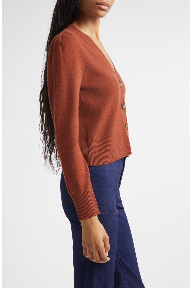 Solene Cashmere Cardigan, Alternate, color, ORANGE BRANDY