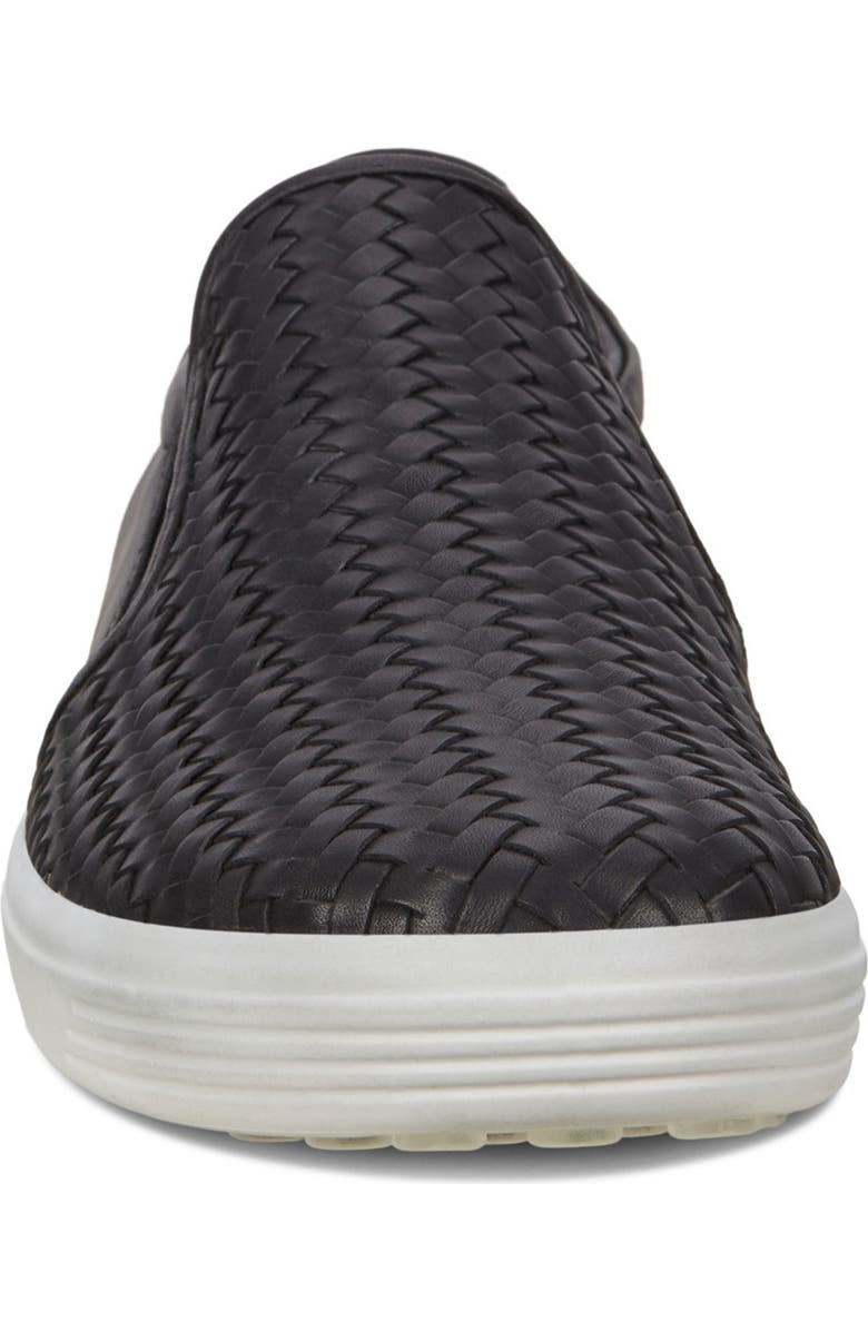 ECCO Soft 7 Slip-On Sneaker, Alternate, color, Black Leather