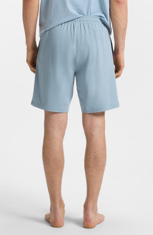 Hugo Boss Boss Mix Match Stretch Cotton Pajama Shorts In Blue