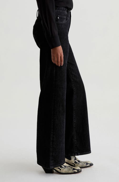 Ag Saige Stripe Wide Leg Jeans In Black