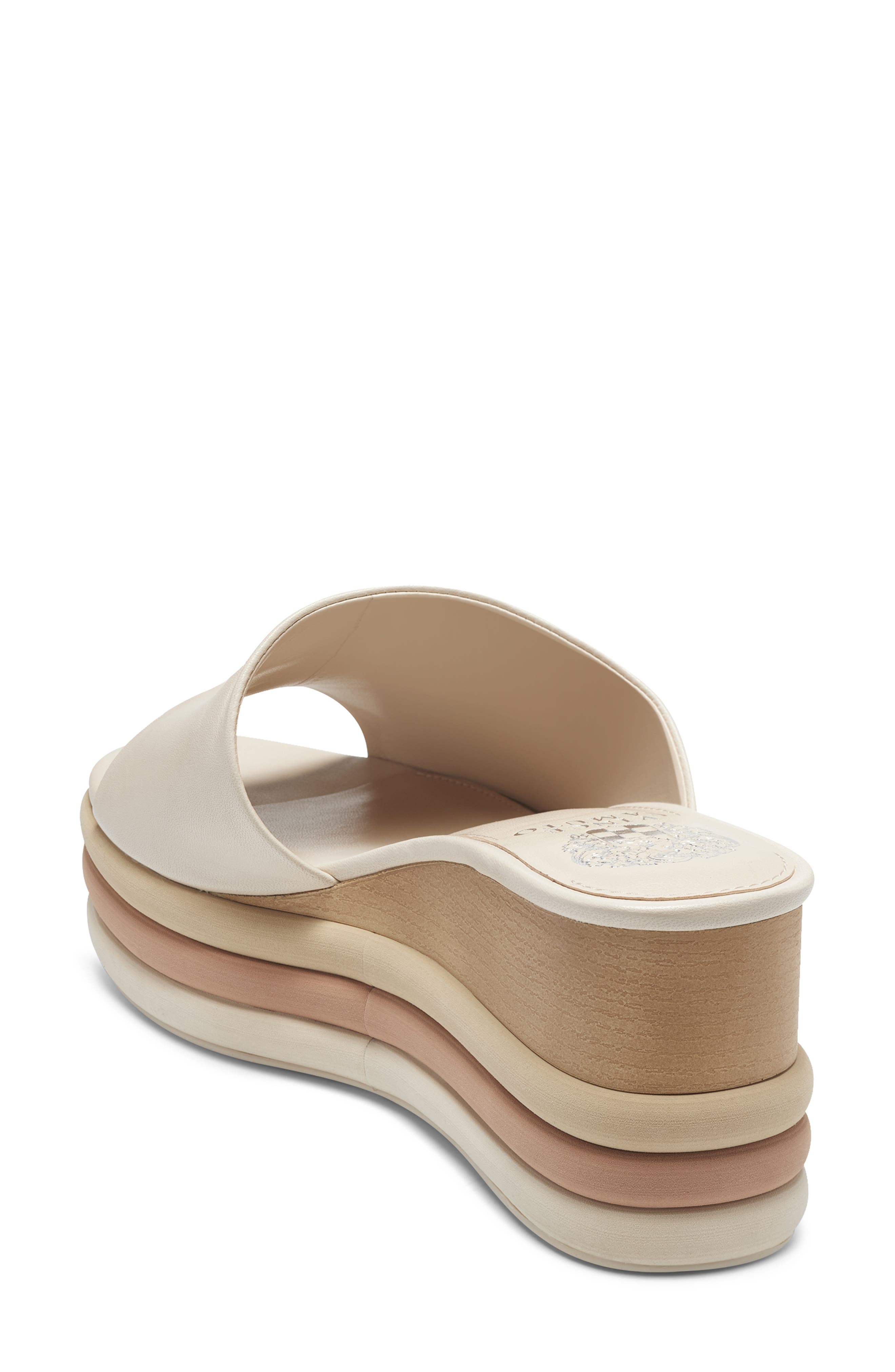 Pendrea Platform Wedge Sandal, Alternate, color, BONE