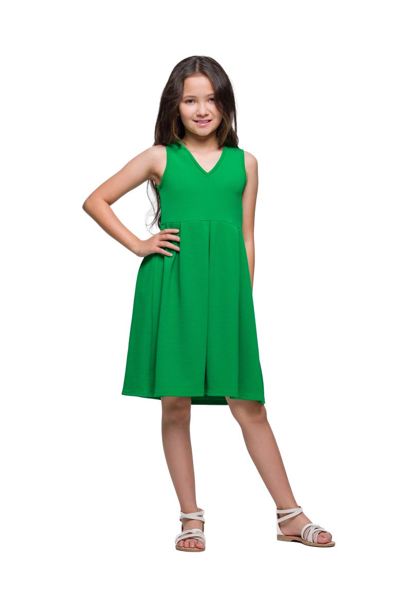 Sleeveless Pleated Party Dress, Main, color, Green