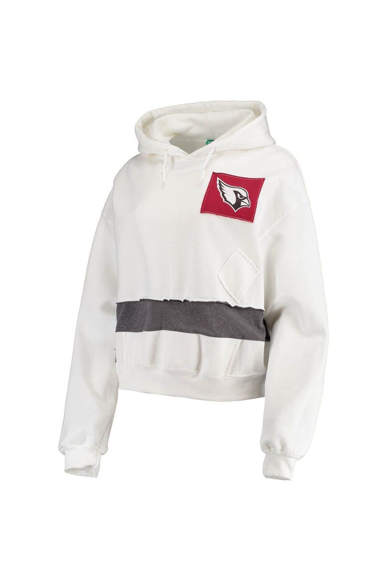 Women's Refried Apparel White Arizona Cardinals Sustainable Crop Dolman Pullover Hoodie, Alternate, color, White