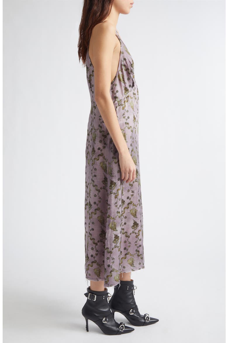 Grunge Floral Slipdress, Alternate, color, PURPLE FLORAL