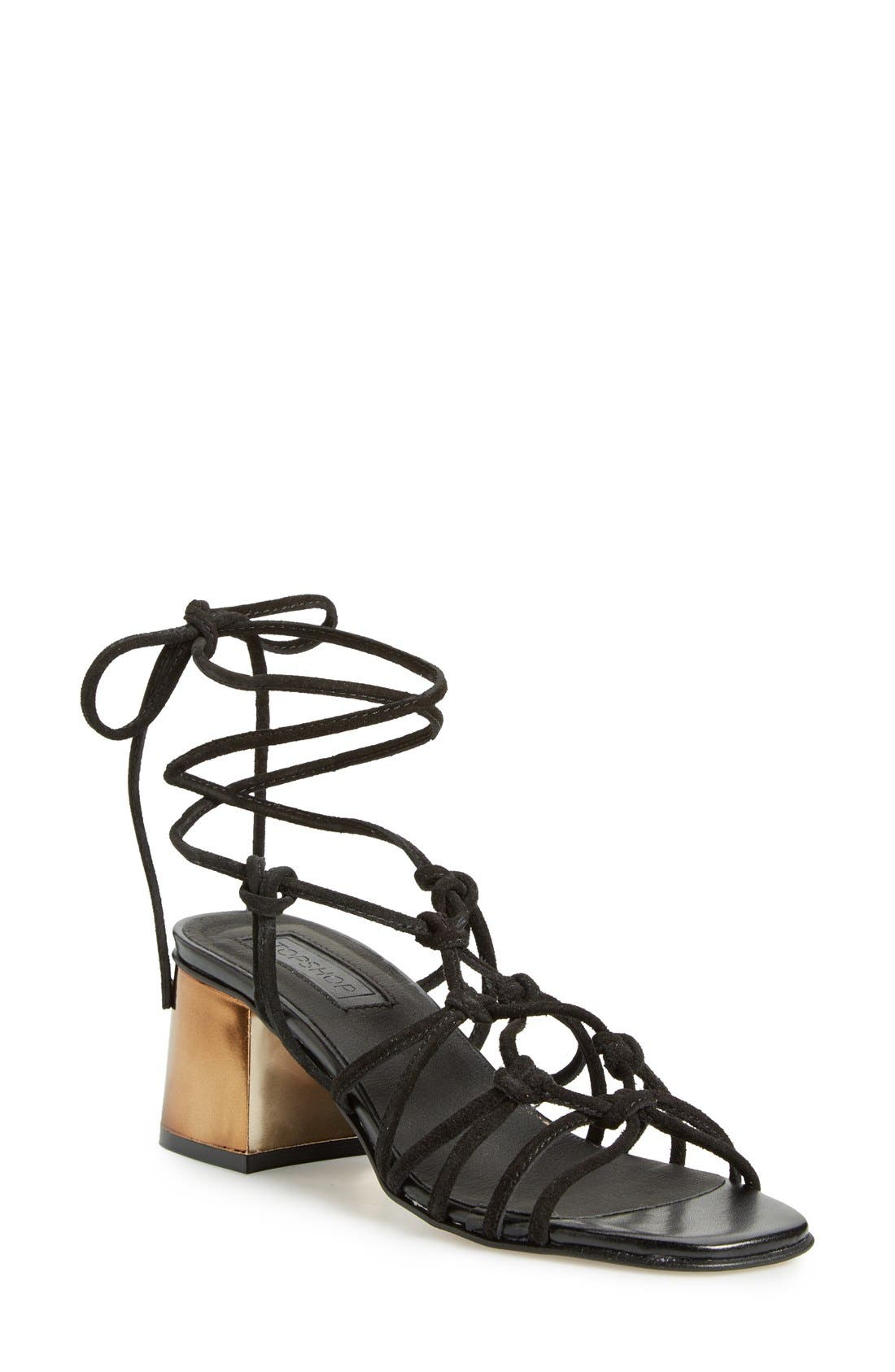 Topshop 'Napoli' Block Heel Sandal, Main, color, 