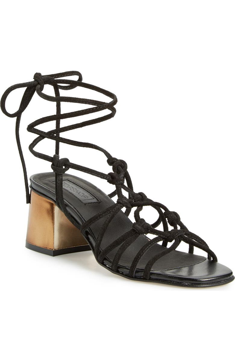 Topshop 'Napoli' Block Heel Sandal, Main, color,