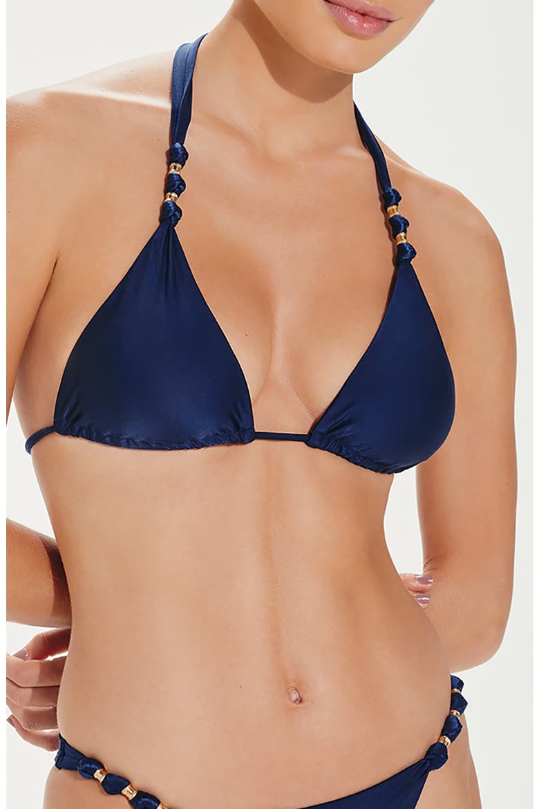 Paula Triangle Bikini Top, Main, color, NAVY