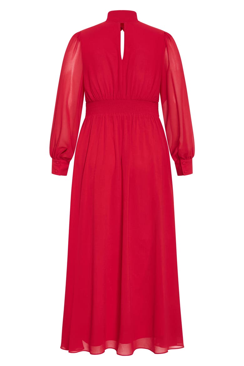 Alexandra Long Sleeve Open Back Maxi Dress, Alternate, color, ROSA