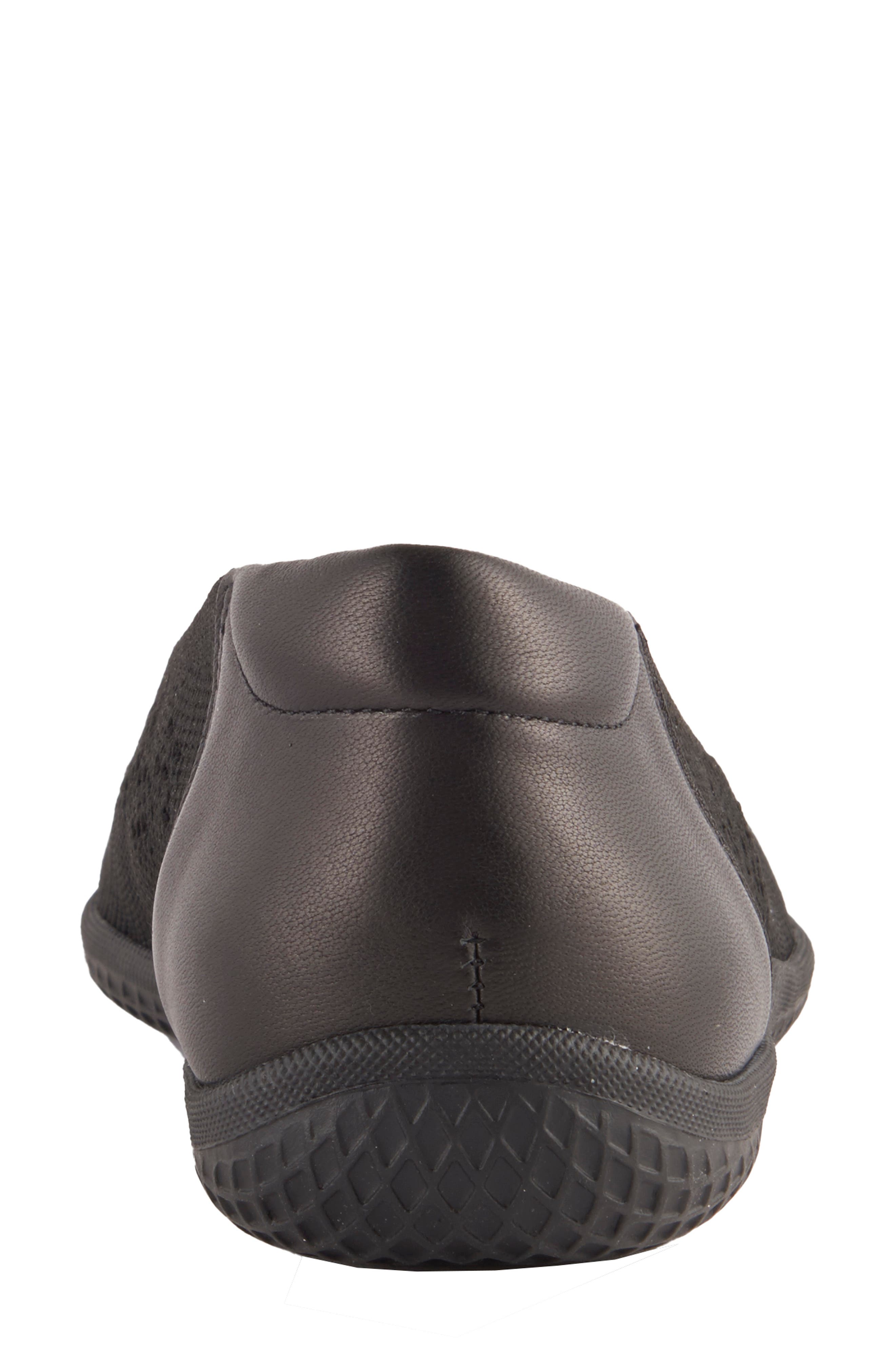 David Tate Italy Knit Ballet Flat, Alternate, color, Black Fabric